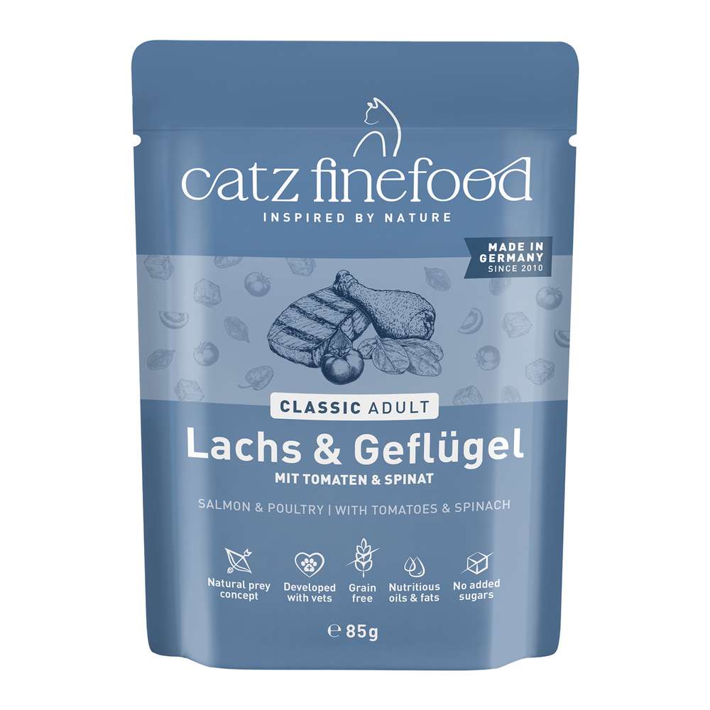 Produktabbildung catz finefood Katzen-Nassfutter No. 05, Lachs/Geflügel