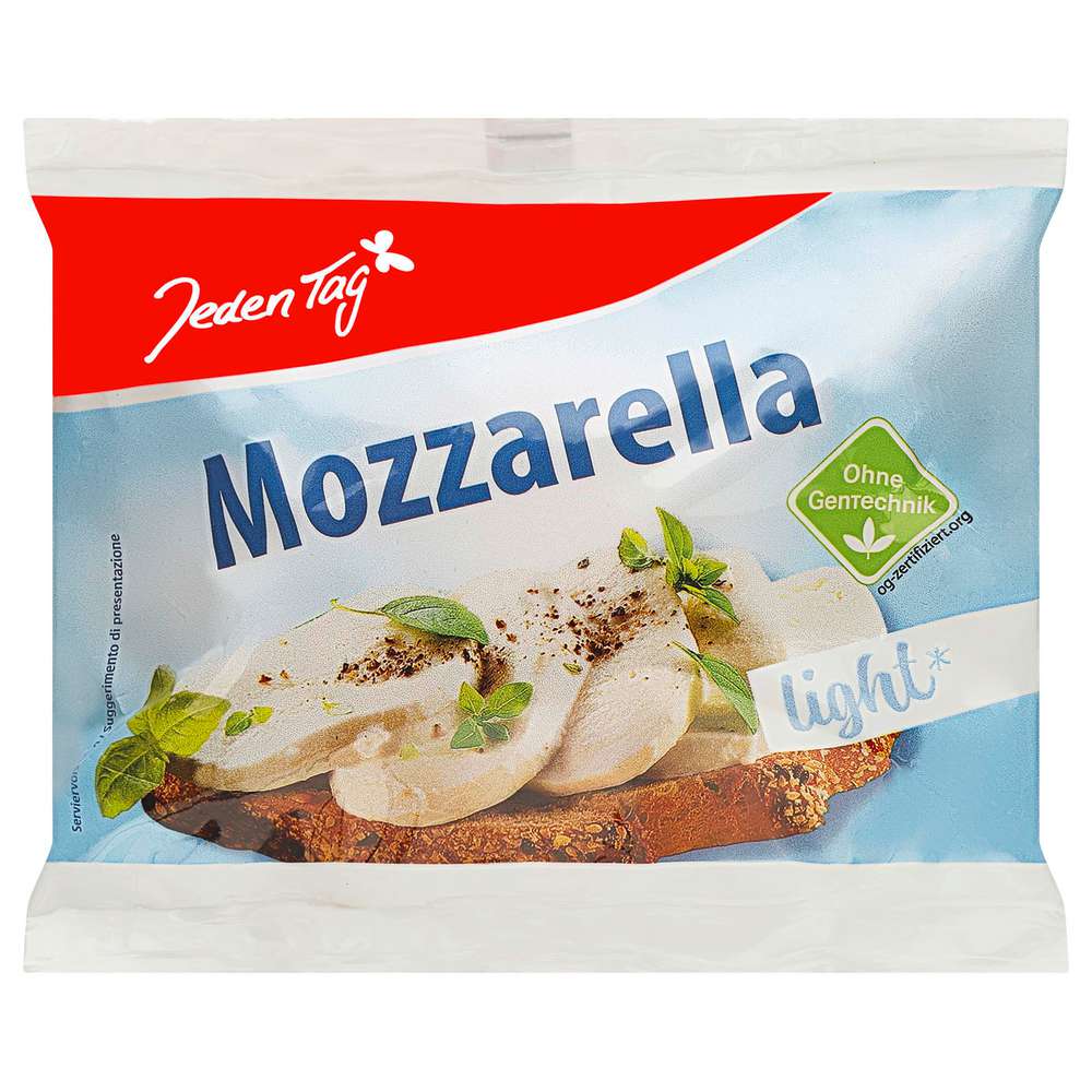 Produktabbildung Jeden Tag Mozzarella, light