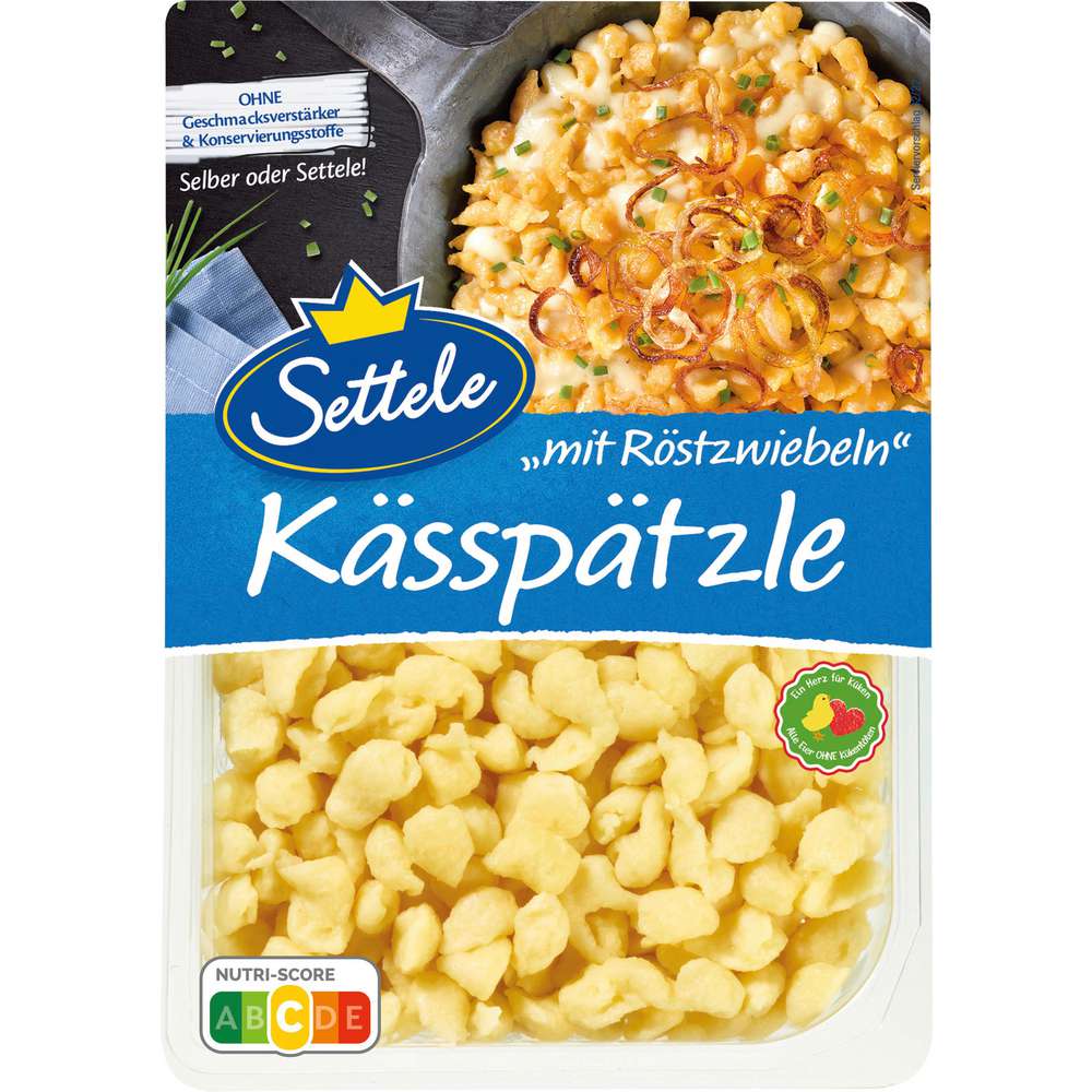 Produktabbildung Settele Kässpätzle mit Röstzwiebel