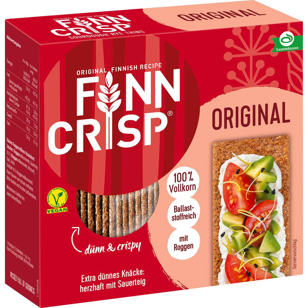 Produktabbildung Finn Crisp Roggenvollkorn-Knäckebrot, Original