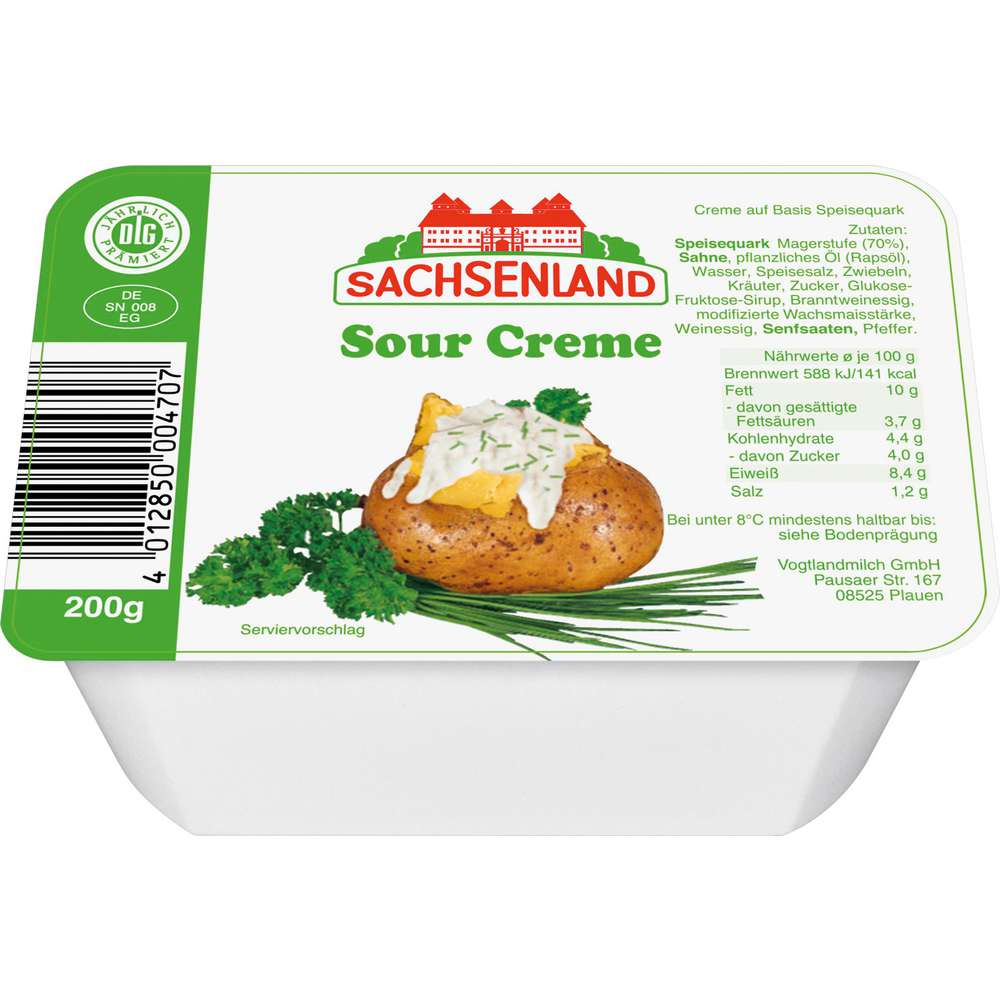 Produktabbildung Sachsenland Sahnequark, Sour Cream