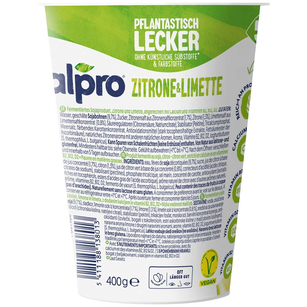 Produktabbildung Alpro Soya-Joghurtalternative, Limette/Zitrone
