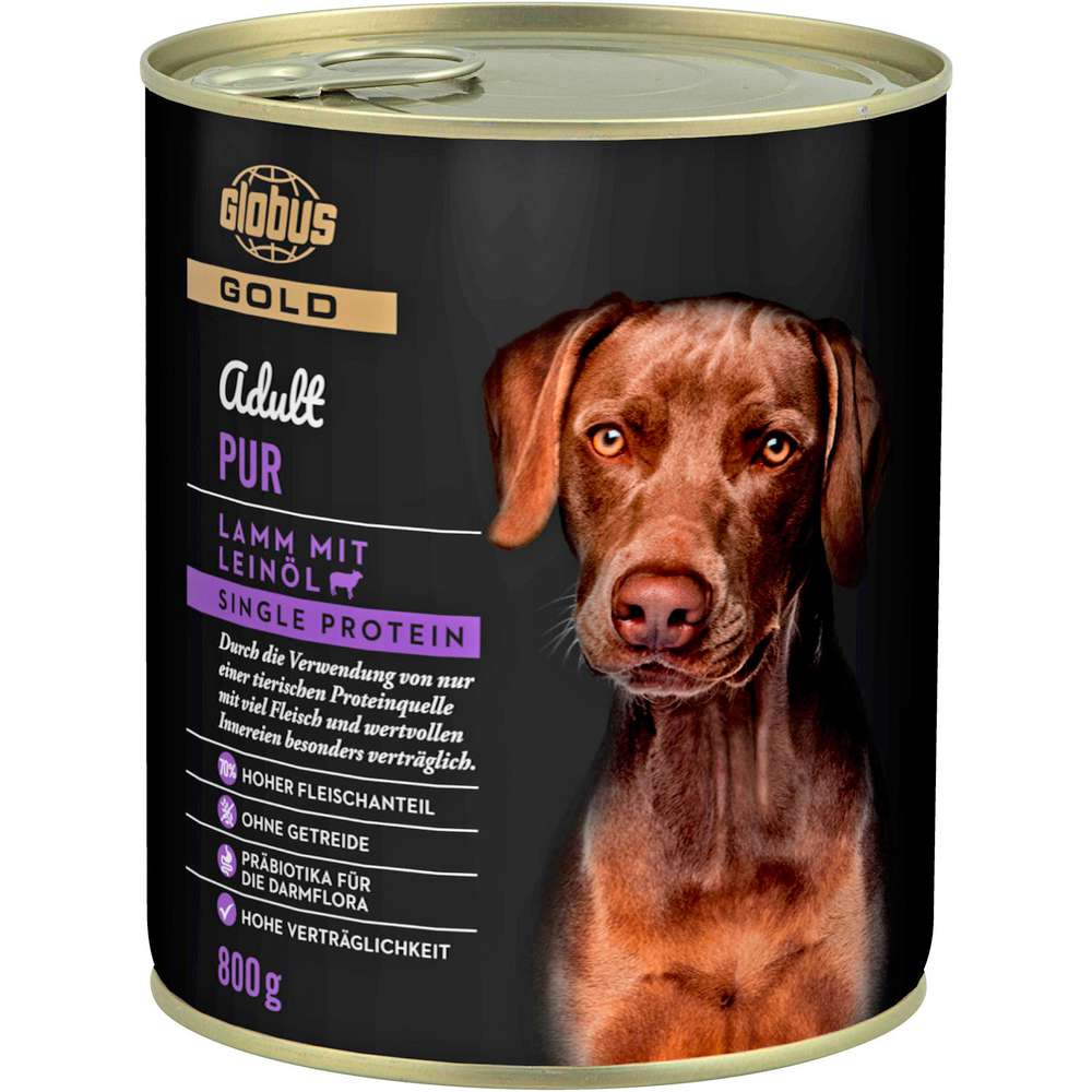 Produktabbildung GLOBUS Gold Hunde-Nassfutter, Lamm und Leinöl