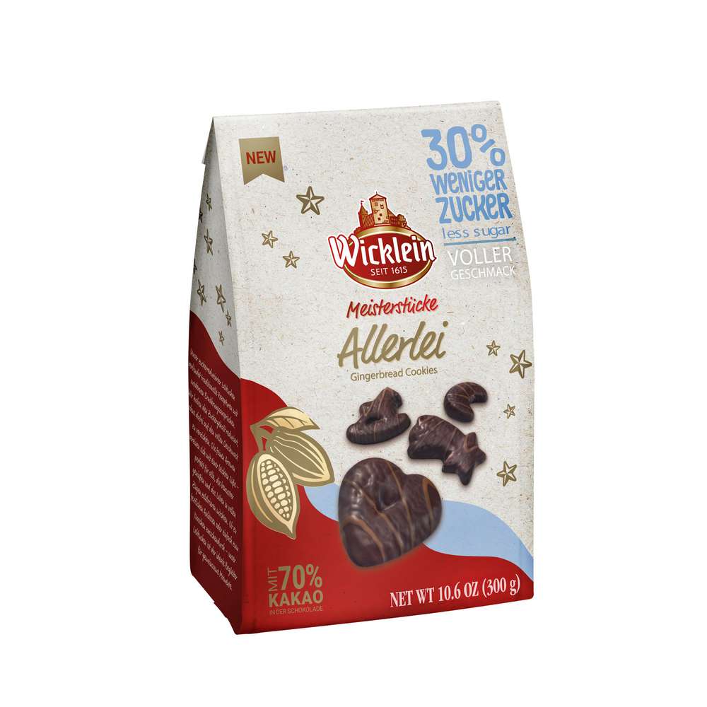 Produktabbildung Wicklein Lebkuchen Allerlei 30 % weniger Zucker