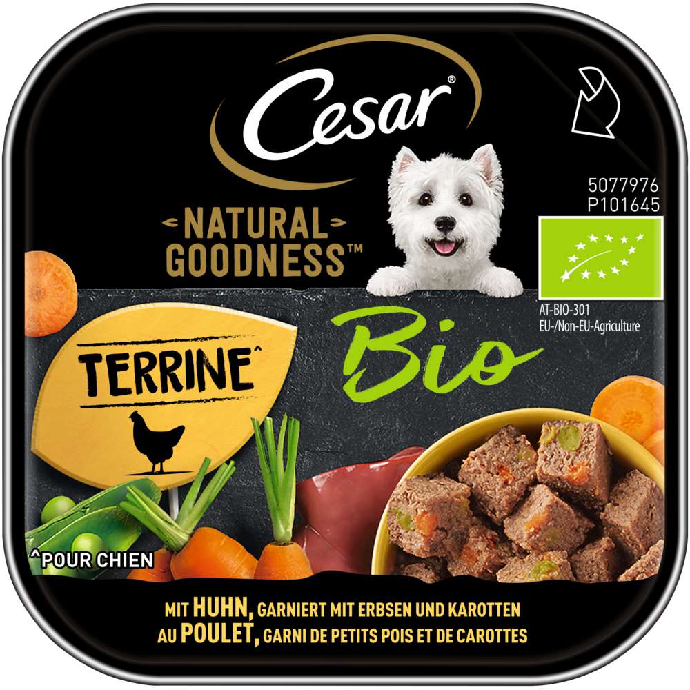 Produktabbildung Cesar Bio Hunde-Nassfutter,  Natural  Huhn