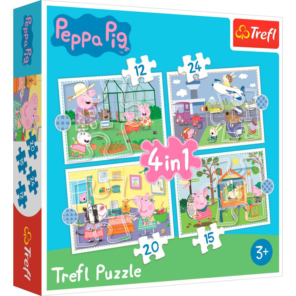 Produktabbildung Trefl Puzzle 4in1 Peppa Pig
