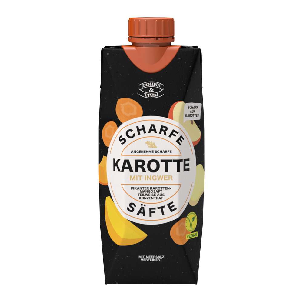 Produktabbildung Dohrn & Timm Karottensaft mit Ingwer, scharf