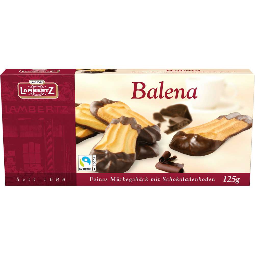 Produktabbildung Lambertz Mürbegebäck mit Schokolade Balena 