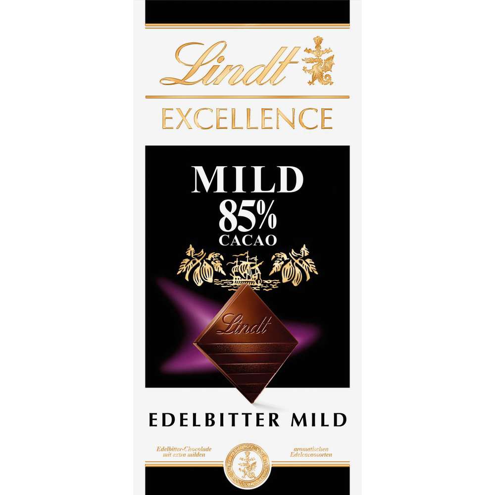 Produktabbildung Lindt Excellence Tafelschokolade, 85% Cacao Edelbitter Mild