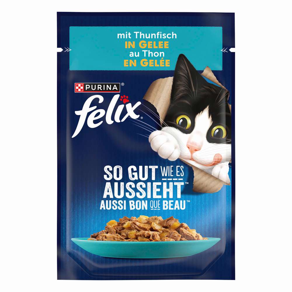 Produktabbildung Purina Katzen-Nassfutter Felix, So gut wie es aussieht, Thunfisch in Gelee