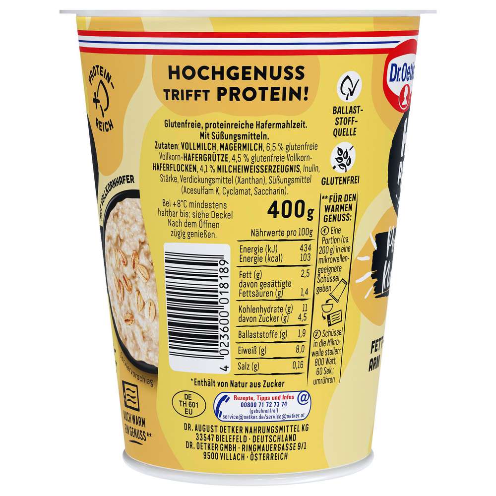 Produktabbildung Dr. Oetker High Protein Porridge, Klassisch 