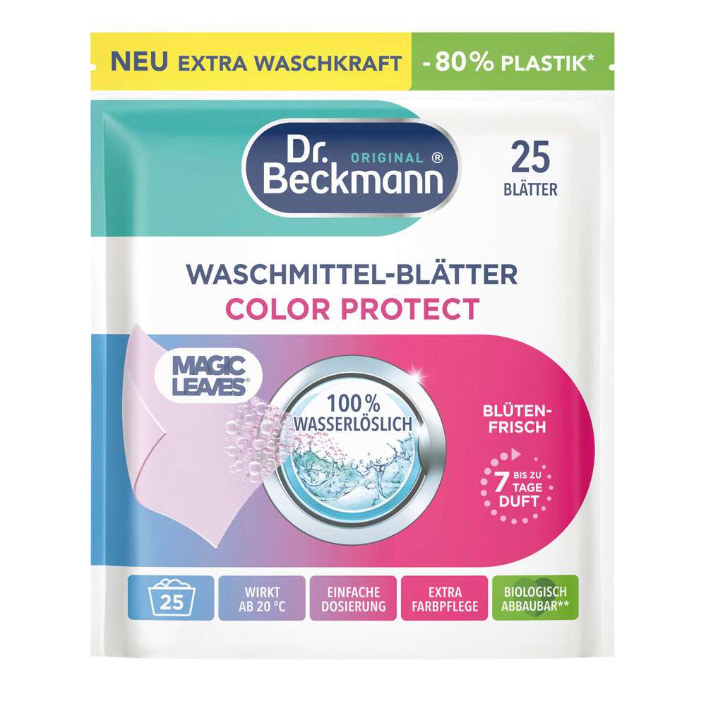 Produktabbildung Dr. Beckmann Color-Waschmittel Blätter, Magic Leaves, Blütenfrisch