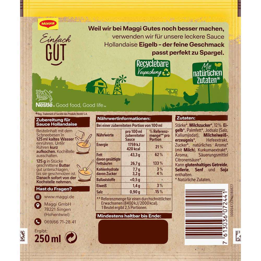 Produktabbildung Maggi Genießer Sauce, Hollandaise