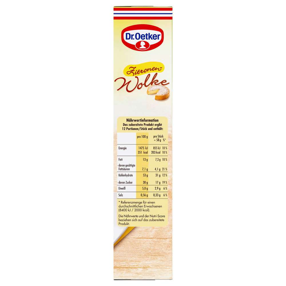 Produktabbildung Dr. Oetker Backmischung Wolke, Zitronen Kuchen