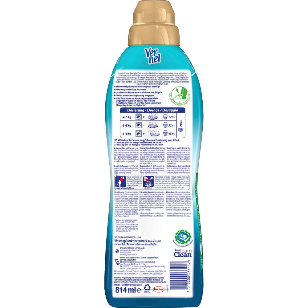 Produktabbildung Vernel Weichspüler Aroma Therapie, Malediven