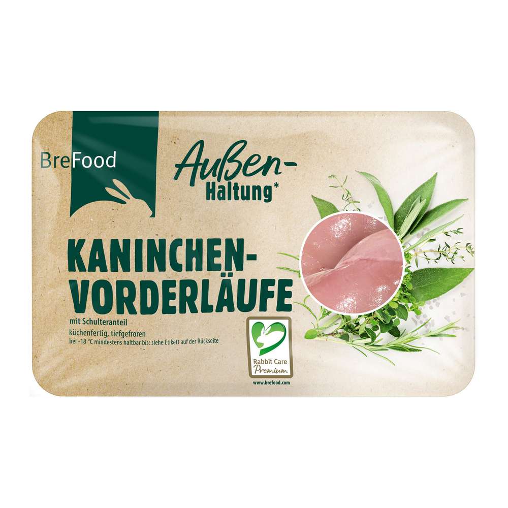 Produktabbildung BreFood Kaninchenvorderläufe Außenhaltung, tiefgekühlt