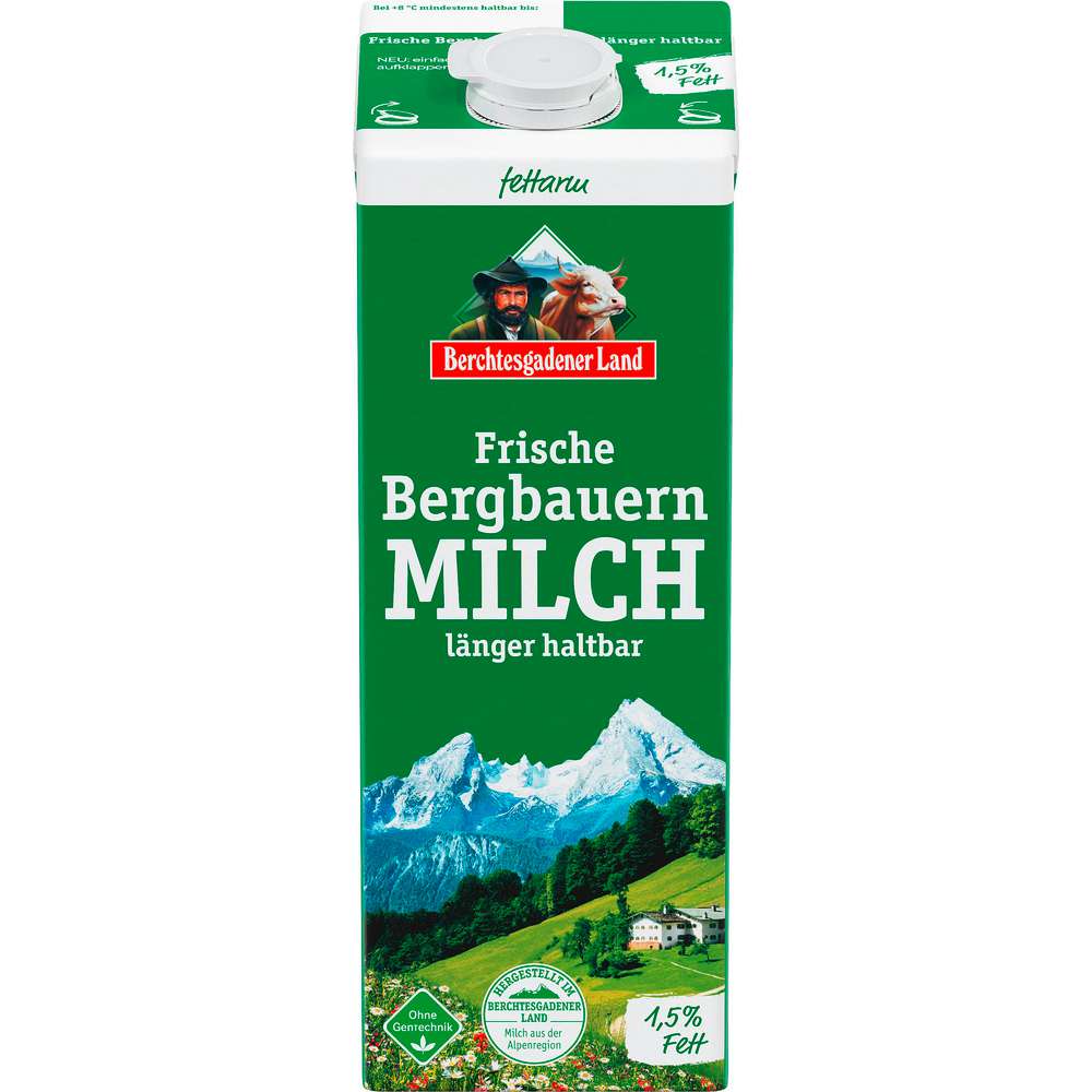 Produktabbildung Berchtesgadener Land Frische Bergbauern-Milch, länger haltbar 1,5% Fett