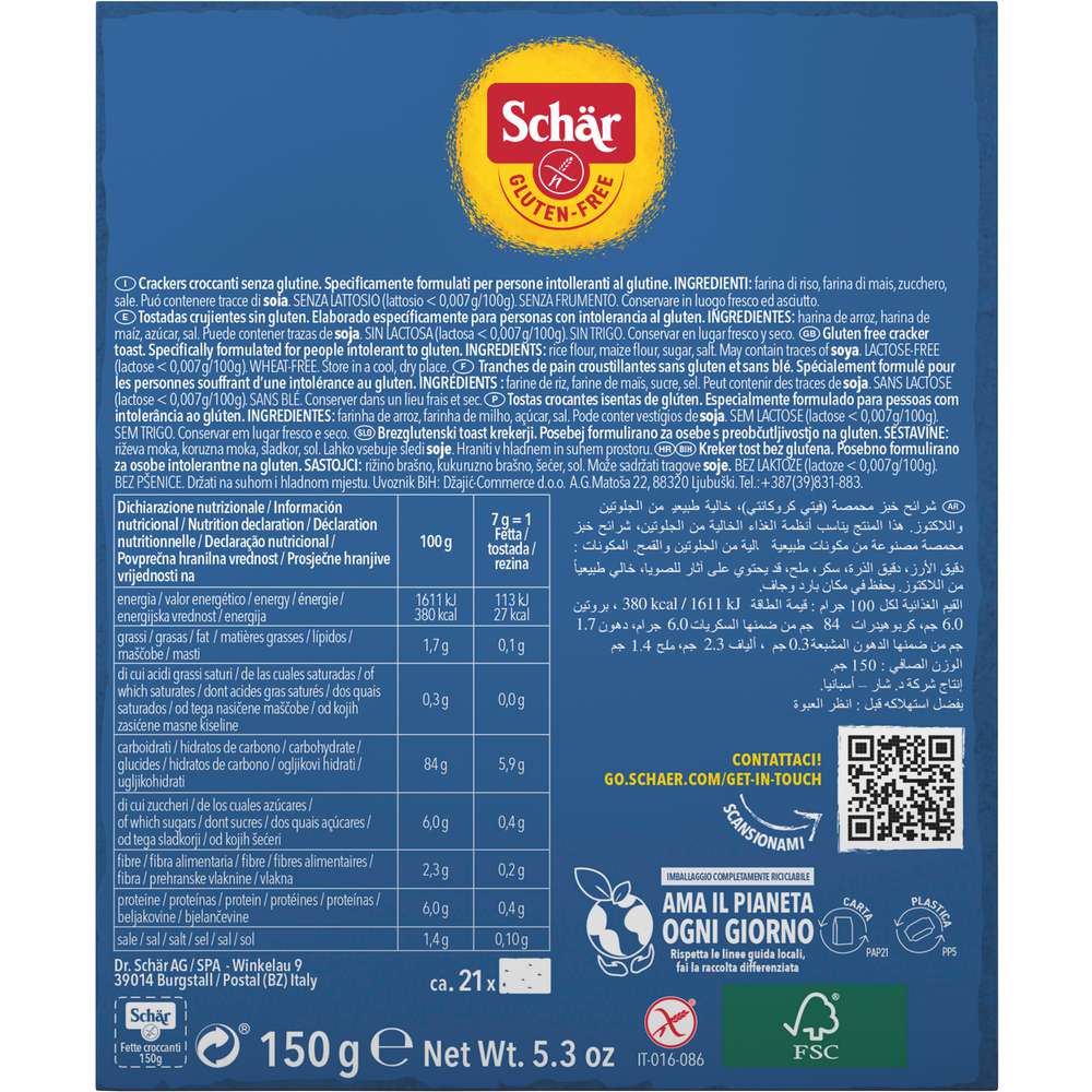 Produktabbildung Schär Knusperbrot, glutenfrei