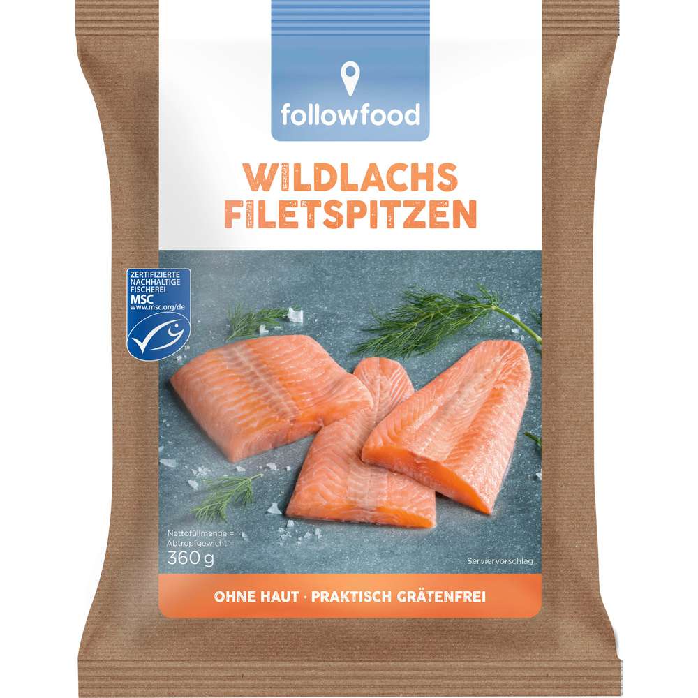 Produktabbildung followfood Wildlachs Filetspitzen, tiefgekühlt