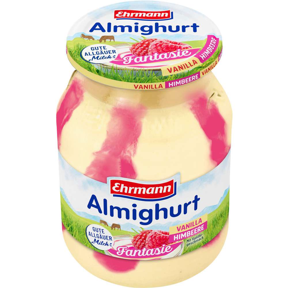 Produktabbildung Ehrmann Joghurt Almighurt Fantasie, Vanilla-Himbeere