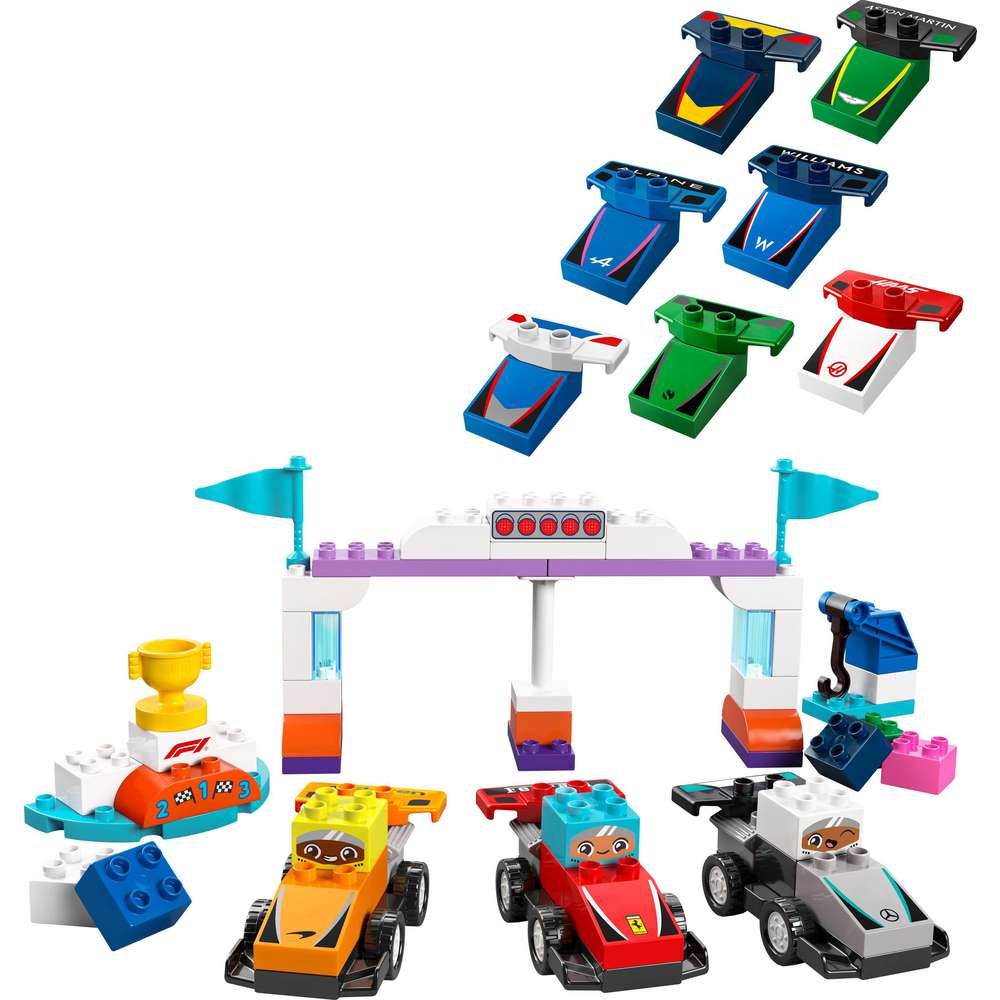Produktabbildung Lego LEGO DUPLO Town F1 Team Rennautos mit Rennfahrern 10445