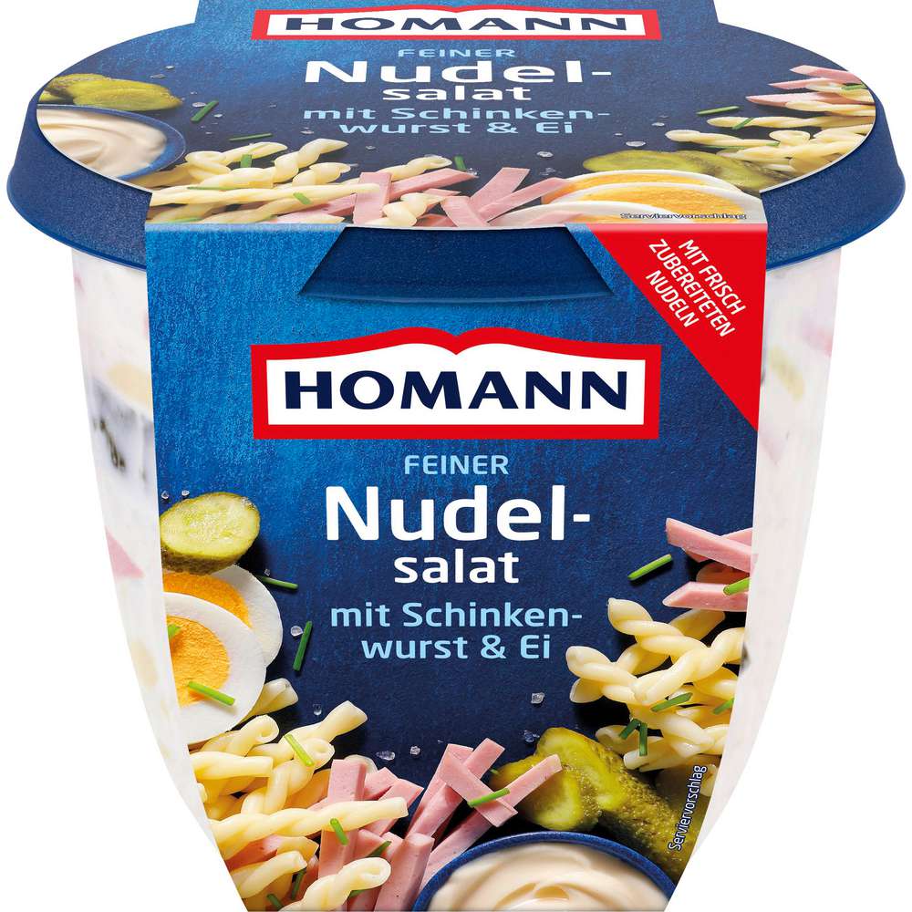 Produktabbildung Homann Nudelsalat, Schinken/Ei