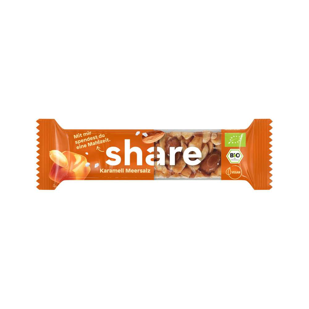Produktabbildung share Bio Nussriegel Karamell Salz