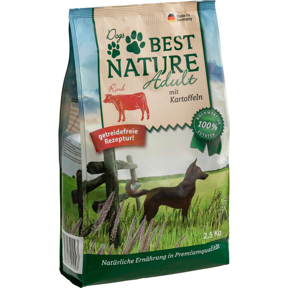 Produktabbildung Best Nature Hunde-Trockenfutter Adult, Rind/Kartoffeln