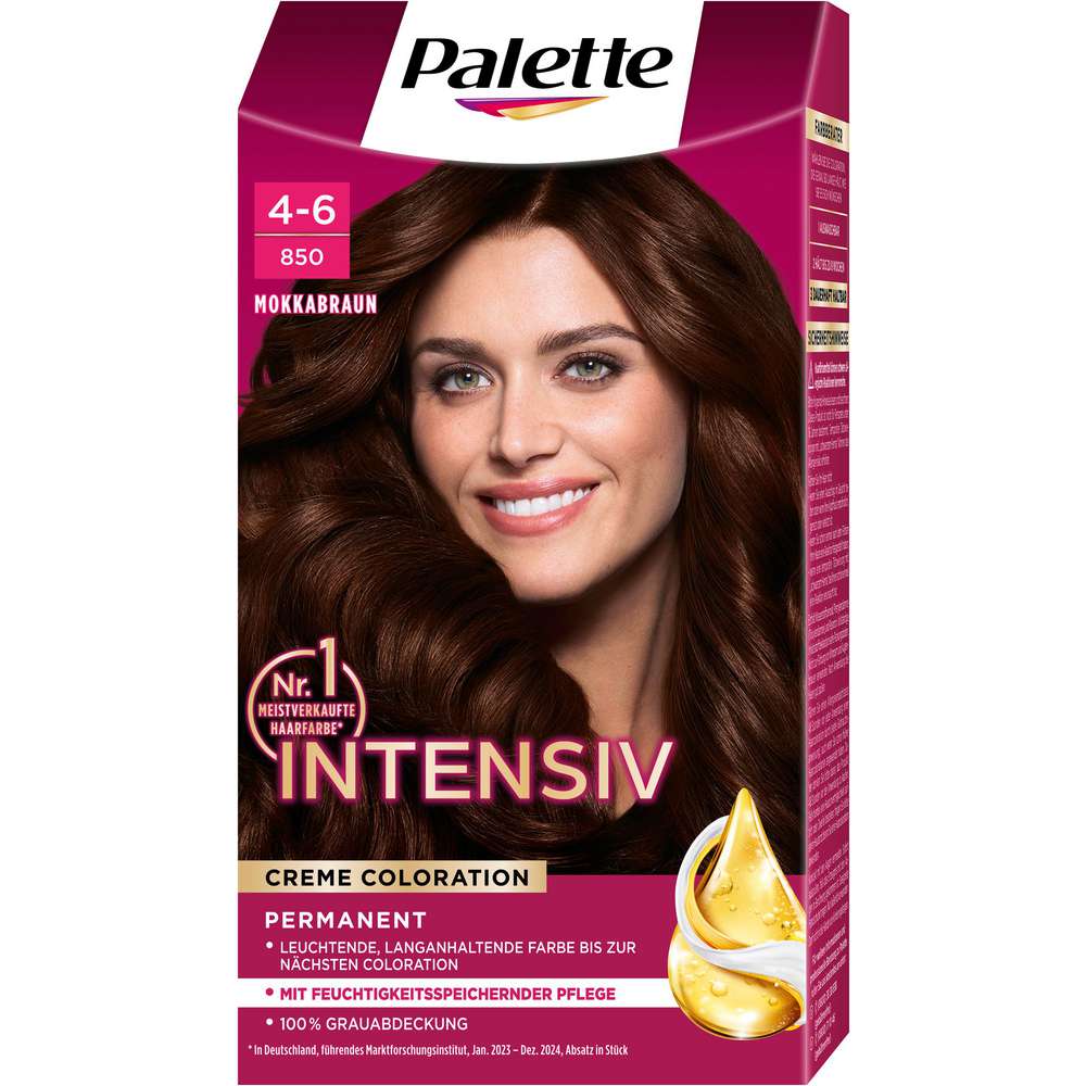 Produktabbildung Poly Palette Haarfarbe Creme Coloration, 850 Mokkabraun