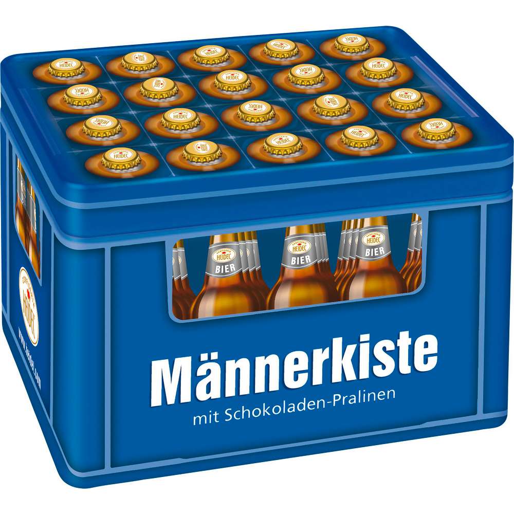 Produktabbildung Confiserie Heidel Männerkiste Schokoladen-Pralinen