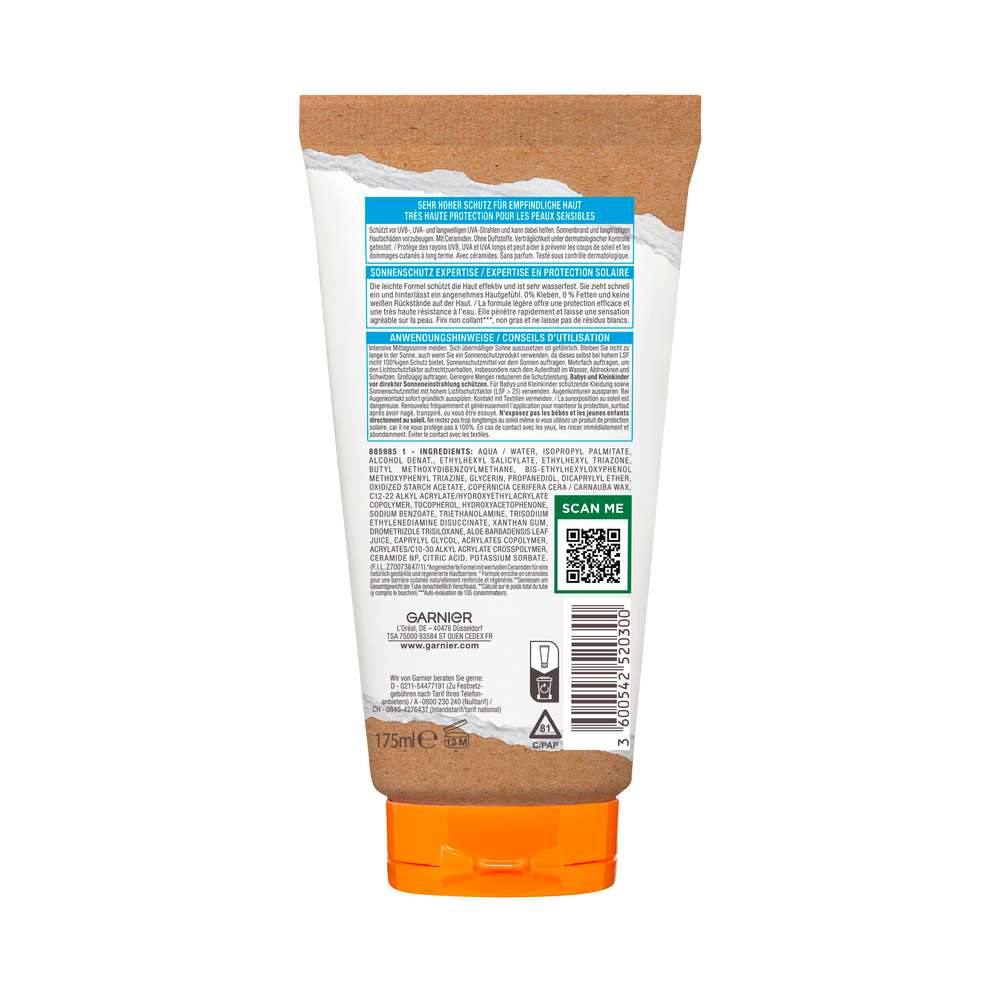 Produktabbildung Garnier Ambre Solaire Sonnenschutz-Milch 50+