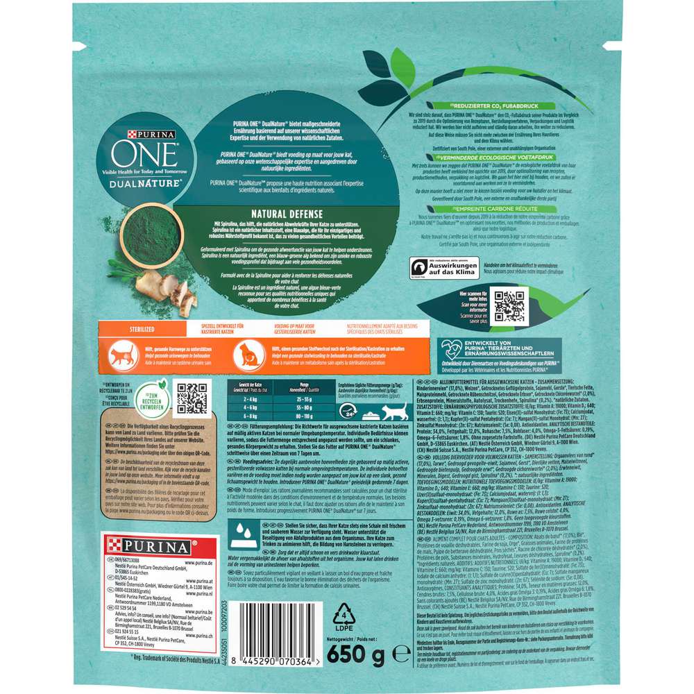 Produktabbildung Purina Katzen-Trockenfutter, Rind, für kastrierte Katzen