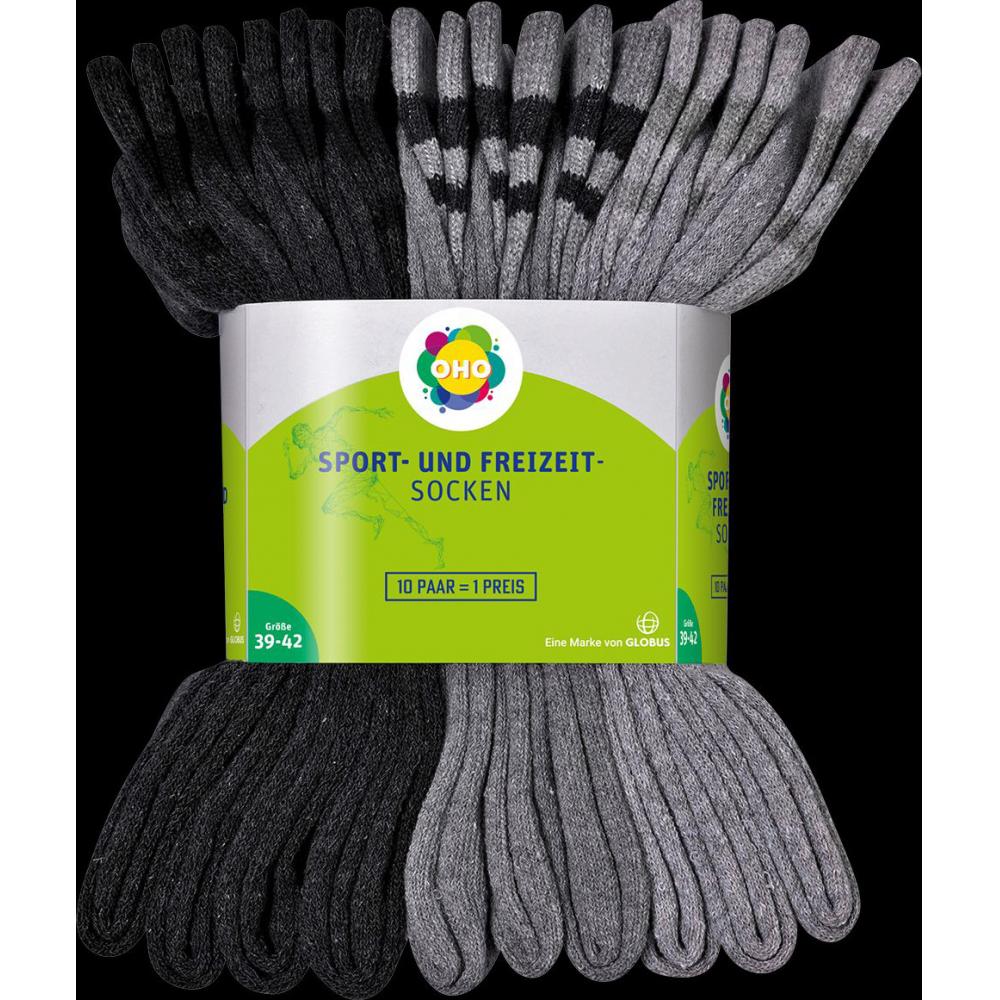 Produktabbildung keine Marke OHO Sport- oder Kurzschaftsport-Socken, je 10er-Pack