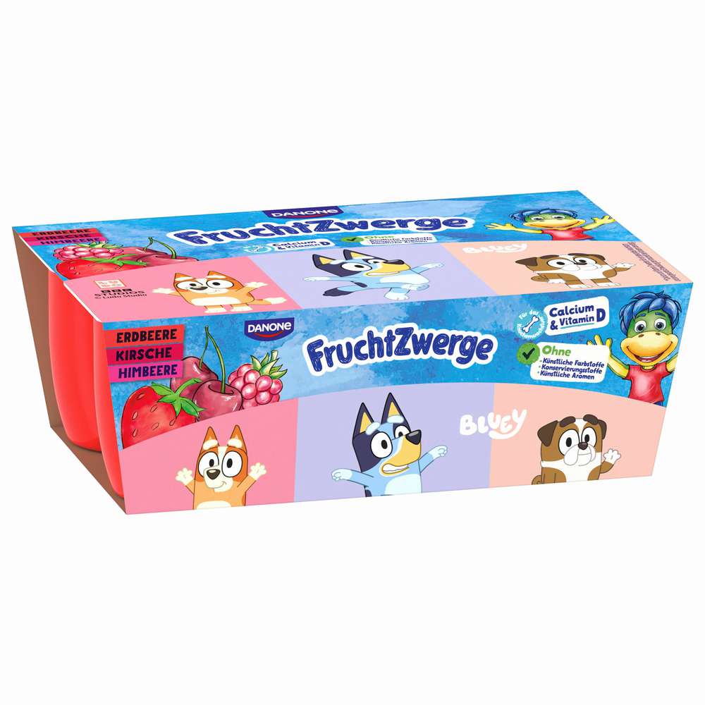 Produktabbildung Fruchtzwerge Fruchtquark, Erdbeere/Himbeere/Kirsche