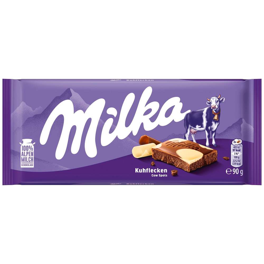 Produktabbildung Milka Tafelschokolade, Kuhflecken