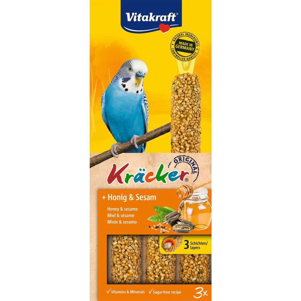 Produktabbildung Vitakraft Vogel-Snack Kräcker, Honig/Sesam