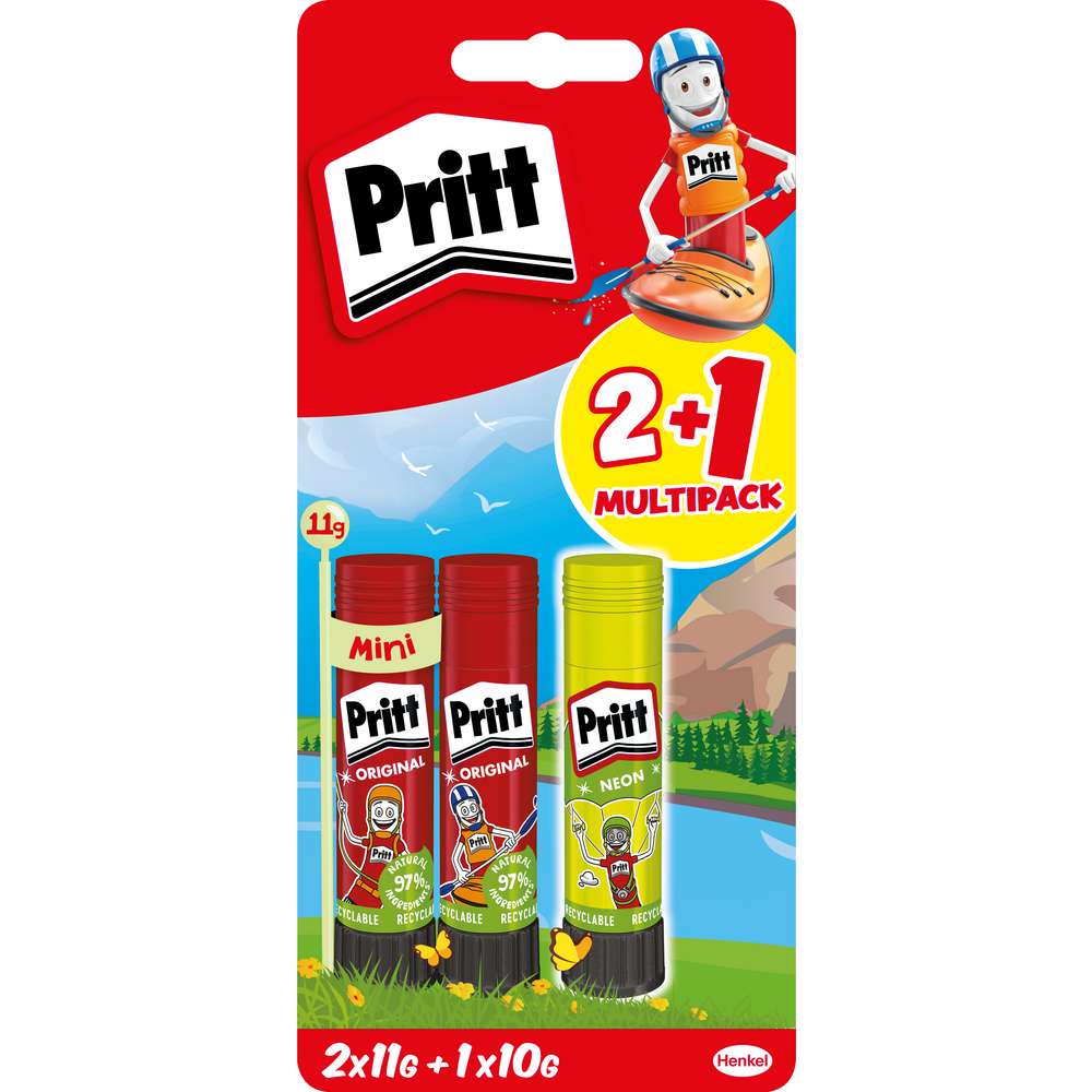 Produktabbildung Pritt Klebestift 2 x 11 g Sticks + 1 x 10 g