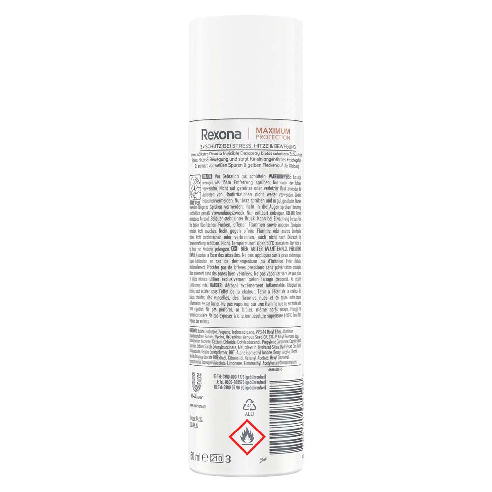 Produktabbildung Rexona Deo-Spray Maximum Protection, Invisible