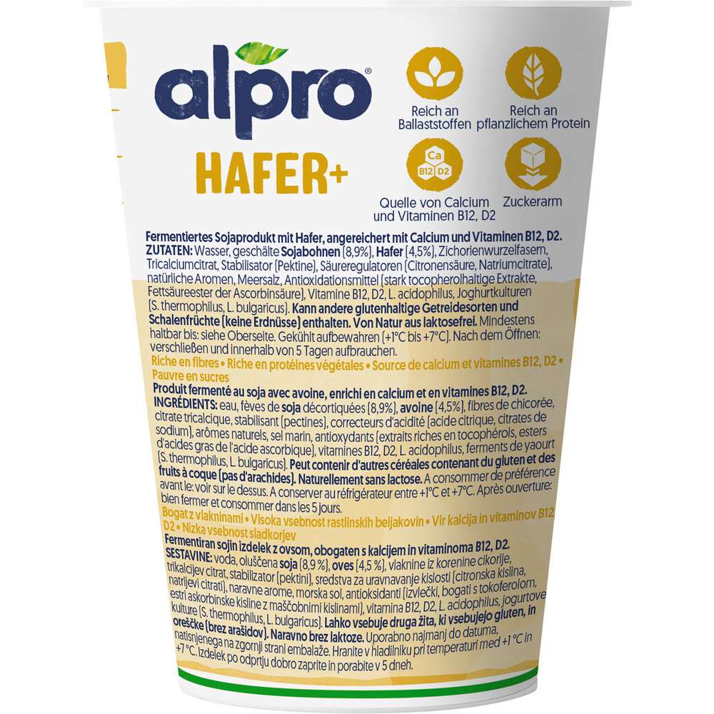 Produktabbildung Alpro Soja-Joghurtalternative Hafer+, Natur