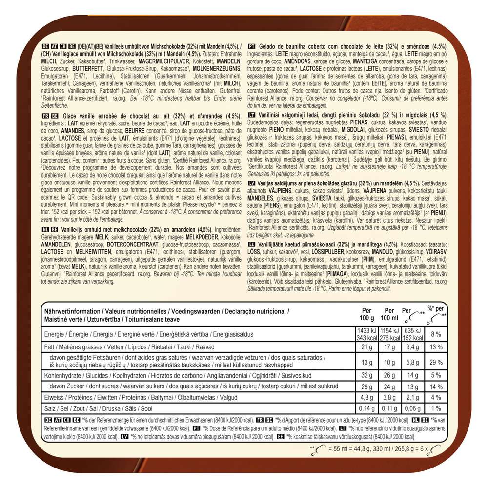 Produktabbildung Magnum Stiel-Eis Mini, Mandel