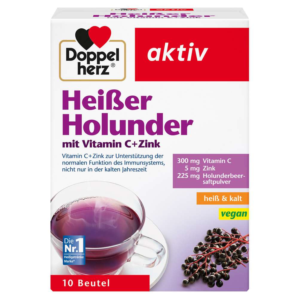 Produktabbildung Doppelherz Heißer Holunder, Vitamin C + Zink