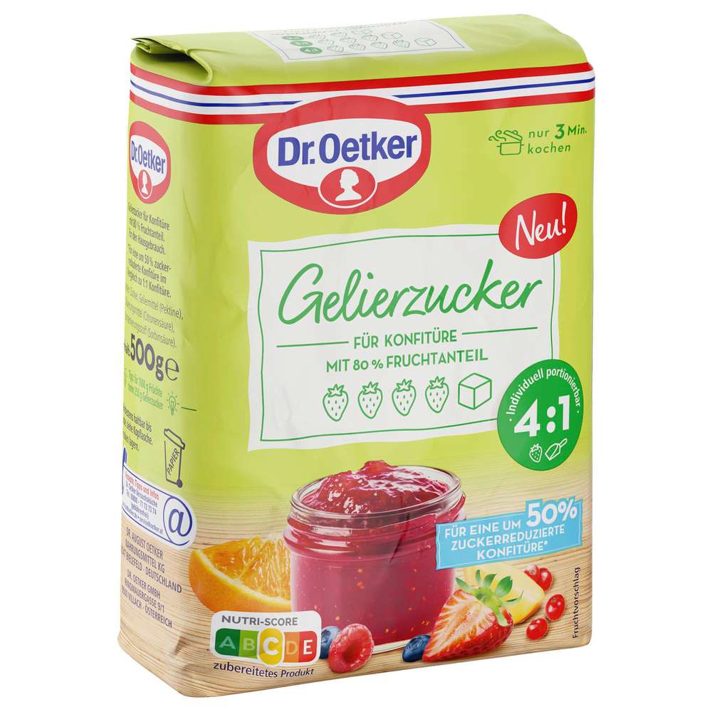 Produktabbildung Dr. Oetker Gelierzucker 4:1
