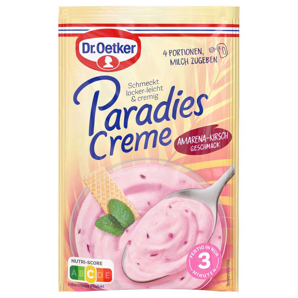 Produktabbildung Dr. Oetker Paradiescreme, Amarena-Kirsche