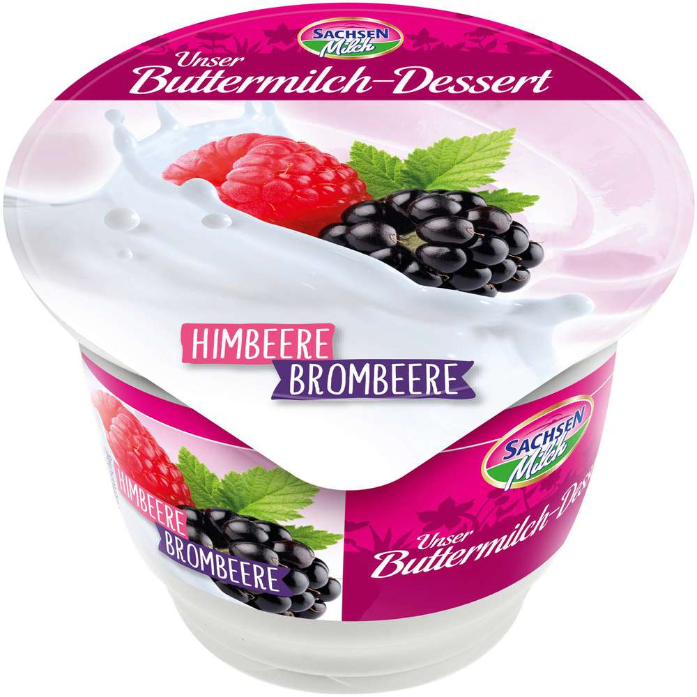 Produktabbildung Sachsenmilch Buttermilchdessert, Himbeere-Brombeere