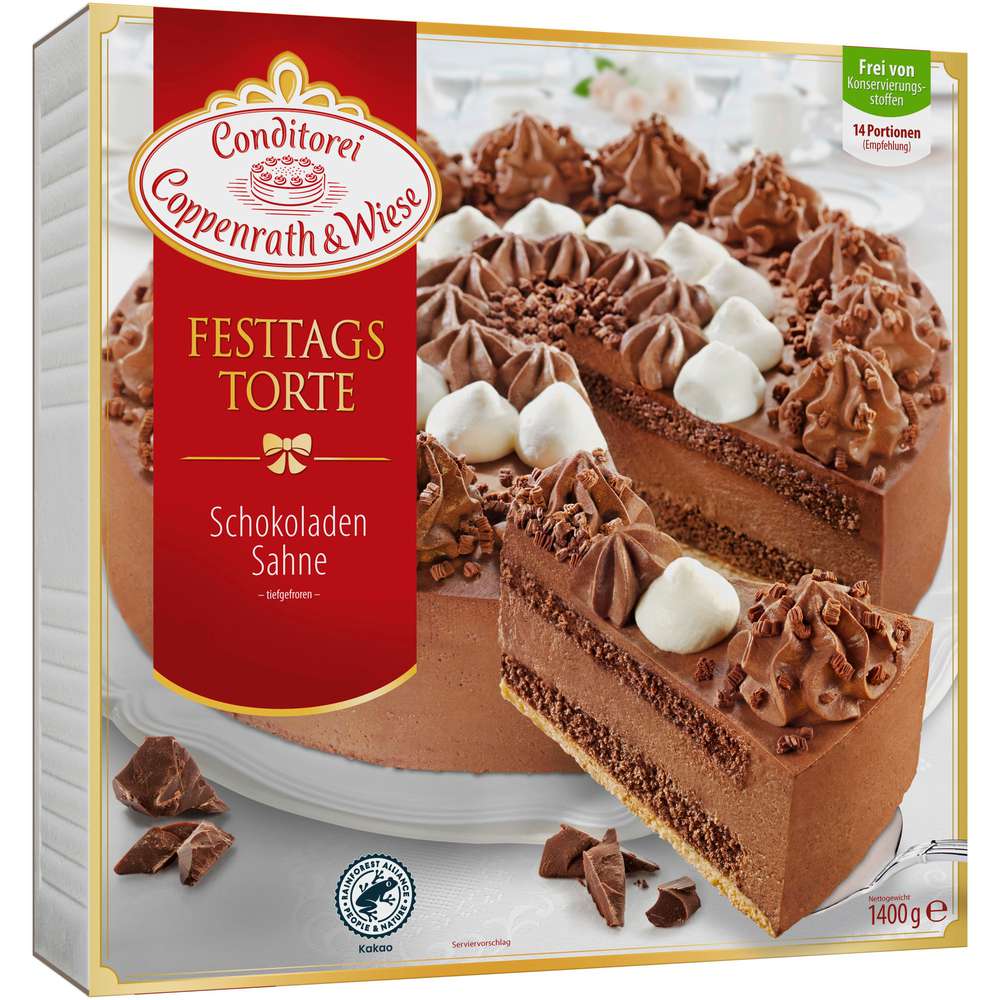Produktabbildung Conditorei Coppenrath & Wiese Festtagstorte, Schokoladen Sahne, tiefgekühlt