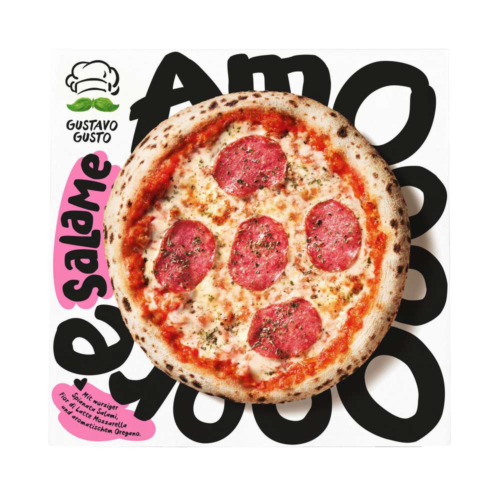 Produktabbildung Gustavo Gusto Pizza Amore Napoli, Salame, tiefgekühlt