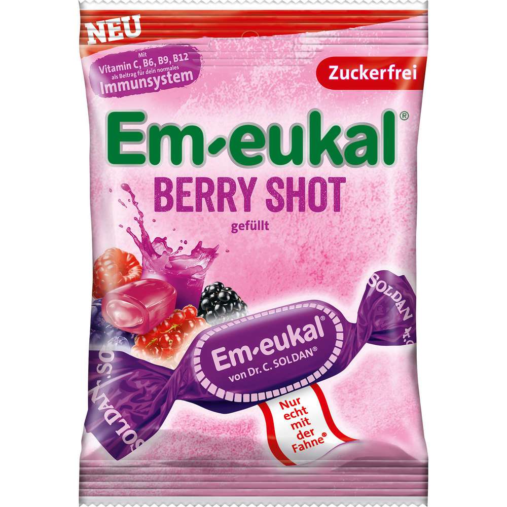 Produktabbildung Em-Eukal Bonbons Berry Shot ohne Zucker