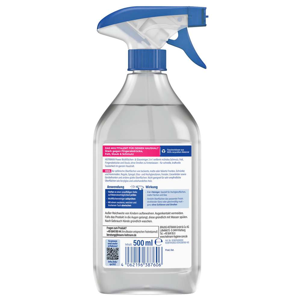 Produktabbildung Heitmann Multiflächen & Glasreiniger 3in1