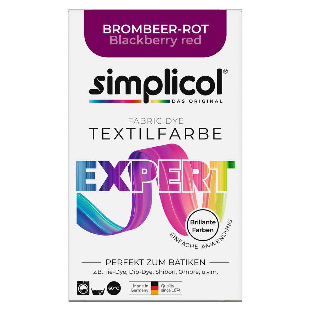 Produktabbildung simplicol Textilfarbe Expert, Brombeer-Rot