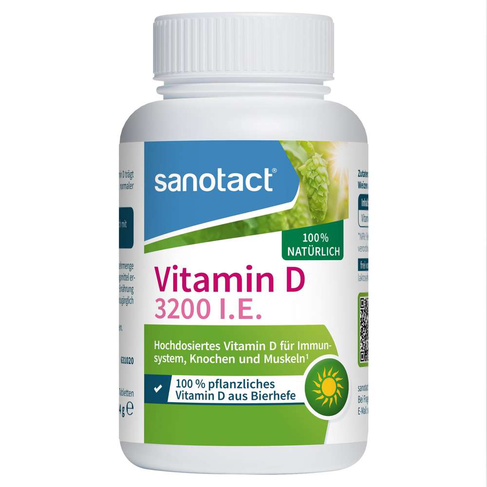 Produktabbildung sanotact Vitamin D2 3200 I.E. Tabletten